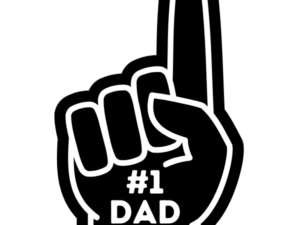 #1 Dad Foam Finger Decal