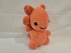 Handmade Crochet Axolotl Plush – 11" Tall