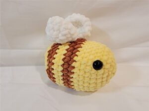 Handmade Crochet Bee Plush – 6.5" Long