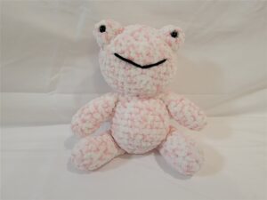 Handmade Crochet Frog Plush – 7.5" Tall